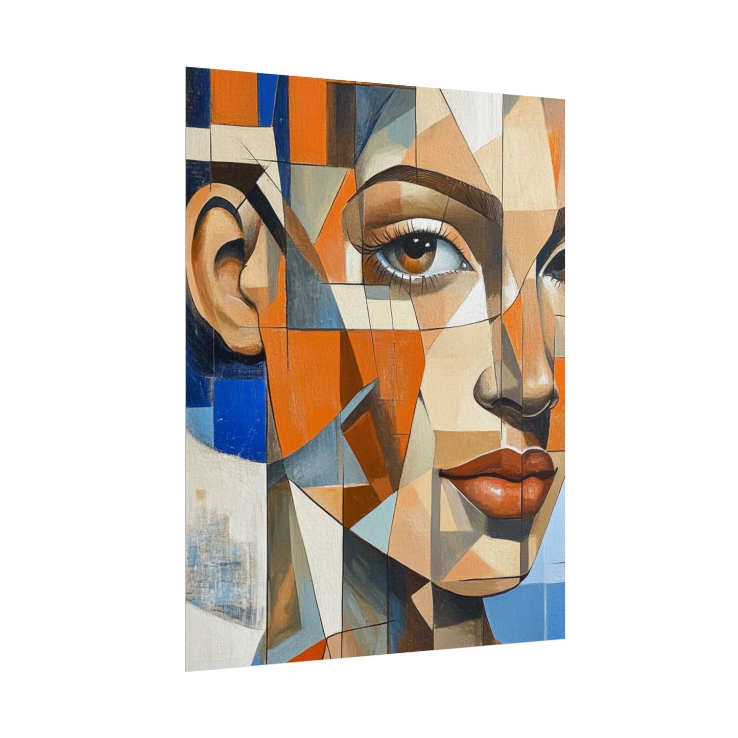 Geometric Harmony - Abstract Portrait Art Print