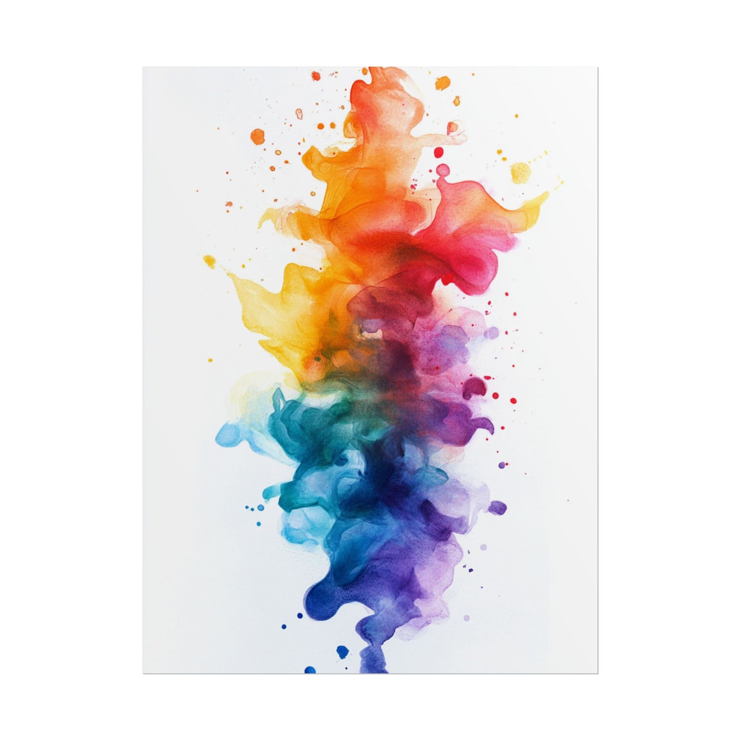 Vibrant Harmony - Abstract Watercolour Explosion of Colour