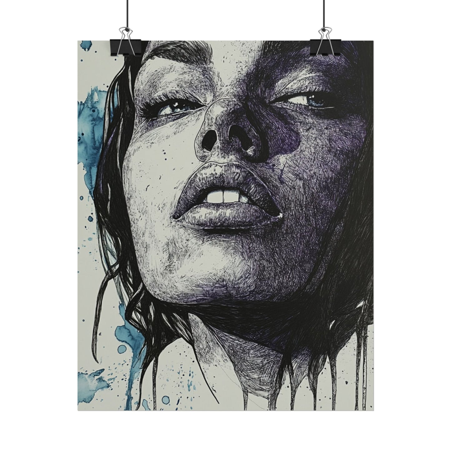 Raw Emotion - Abstract Portrait Print