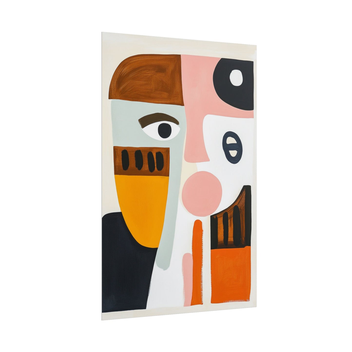 Modern Faces - Geometric Abstract Art Print