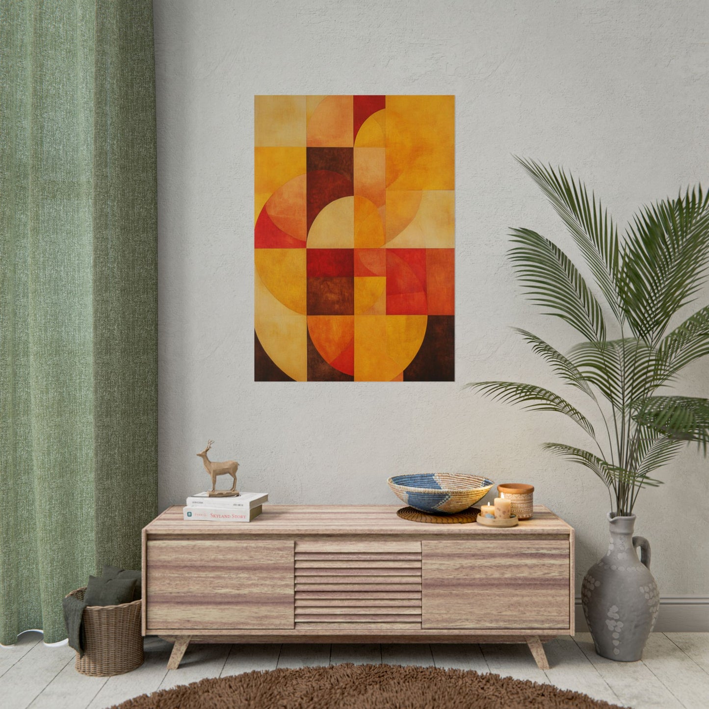 Radiant Harmony - Abstract Geometric Art Print