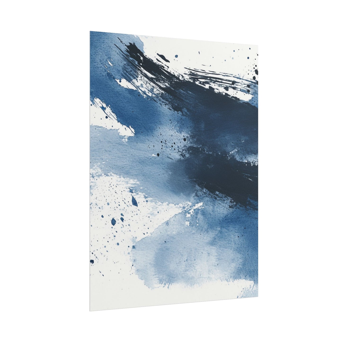 Midnight Blue - Abstract Watercolour Print