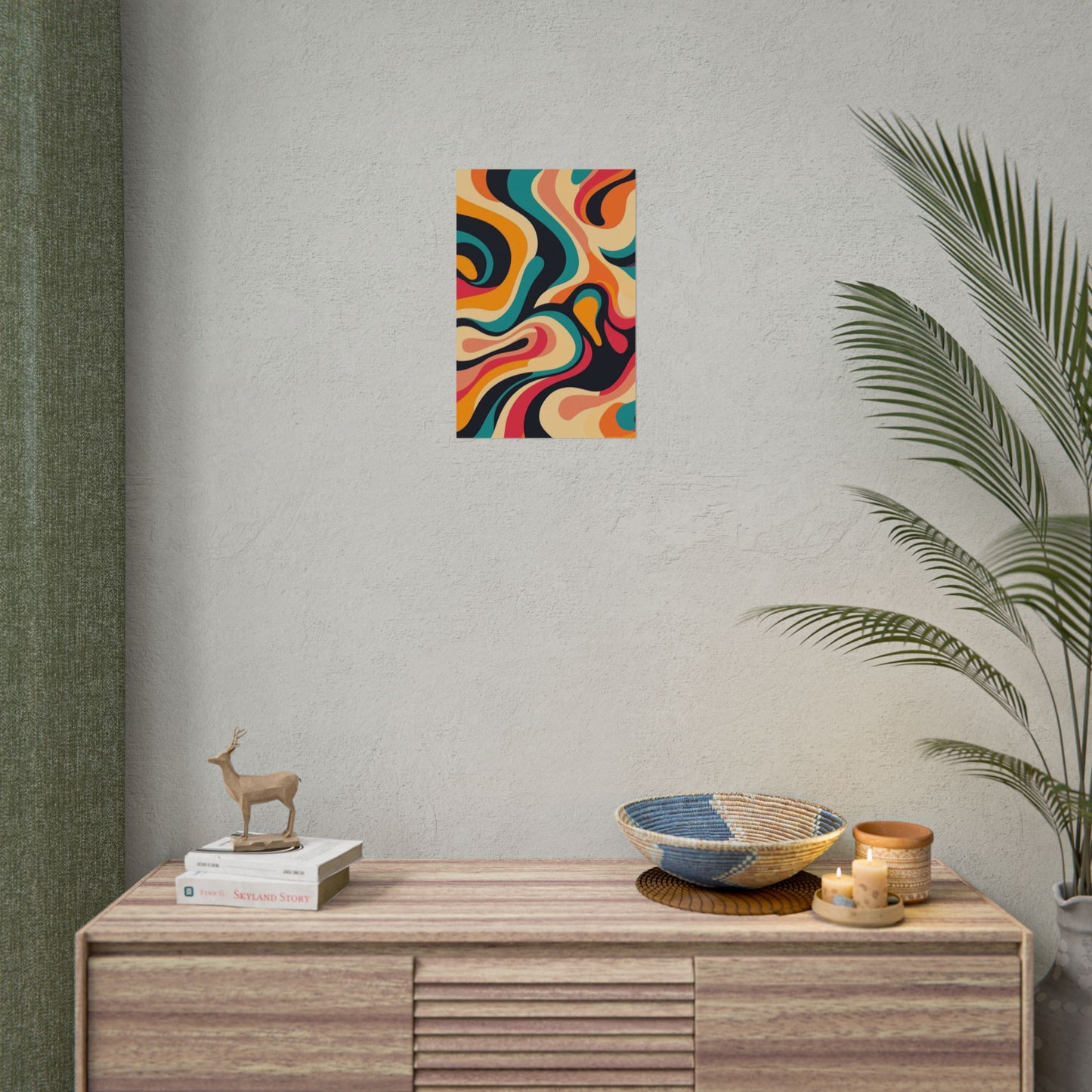 Retro Wave Fusion - Abstract Art Print