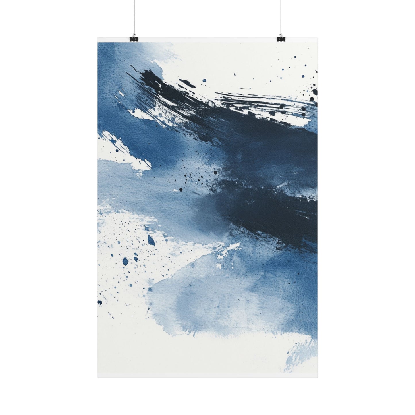 Midnight Blue - Abstract Watercolour Print