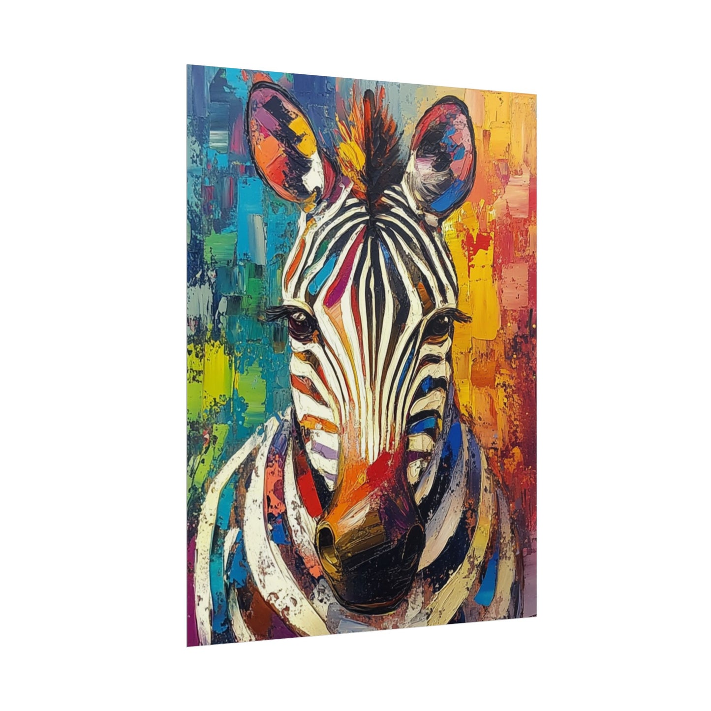 Colourful Zebra - Abstract Wildlife Art Print