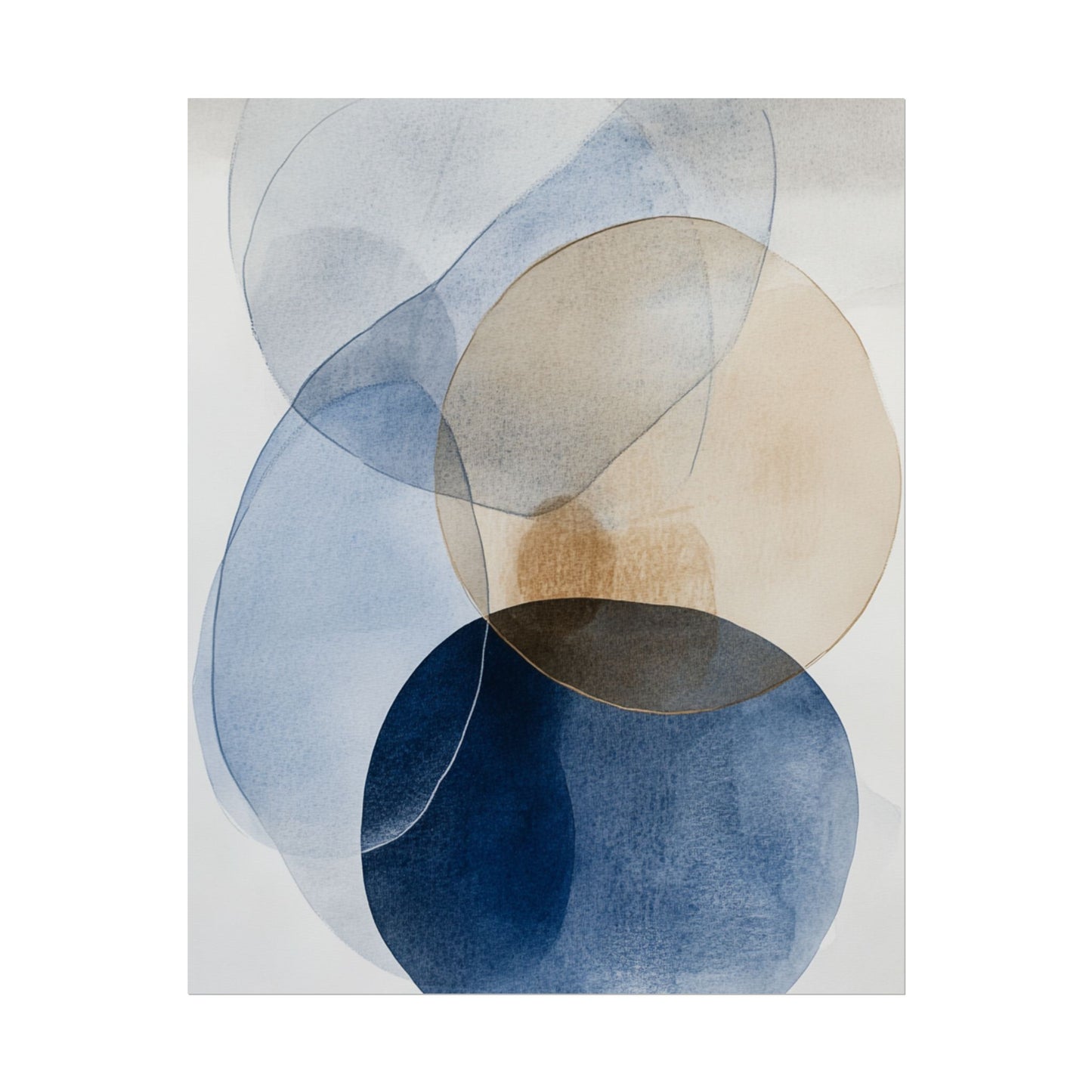 Harmony in Overlap - Abstract Watercolour Circles