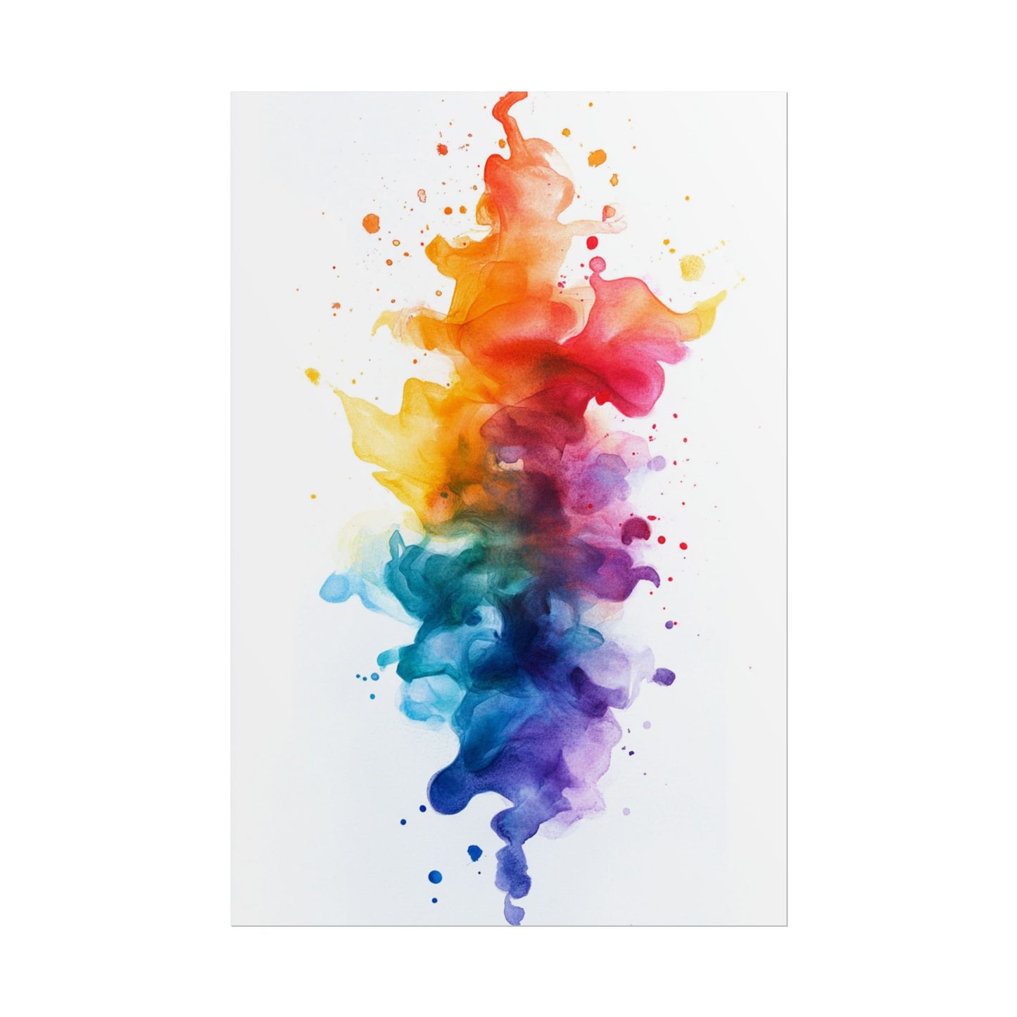 Vibrant Harmony - Abstract Watercolour Explosion of Colour