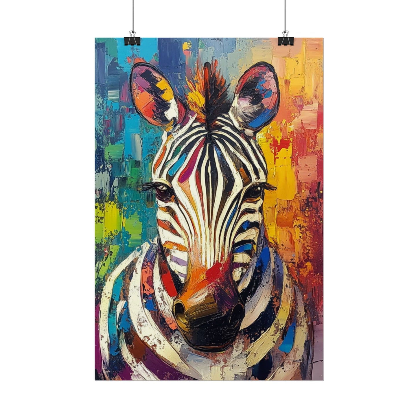 Colourful Zebra - Abstract Wildlife Art Print