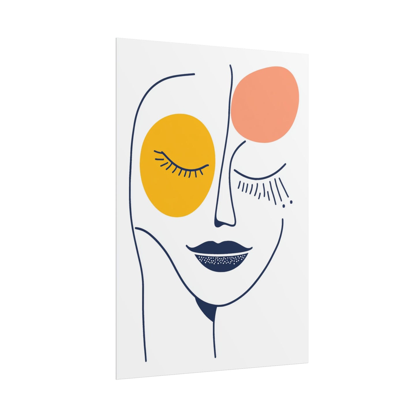 Serenity in Line - Minimalist Abstract Portrait Art Print