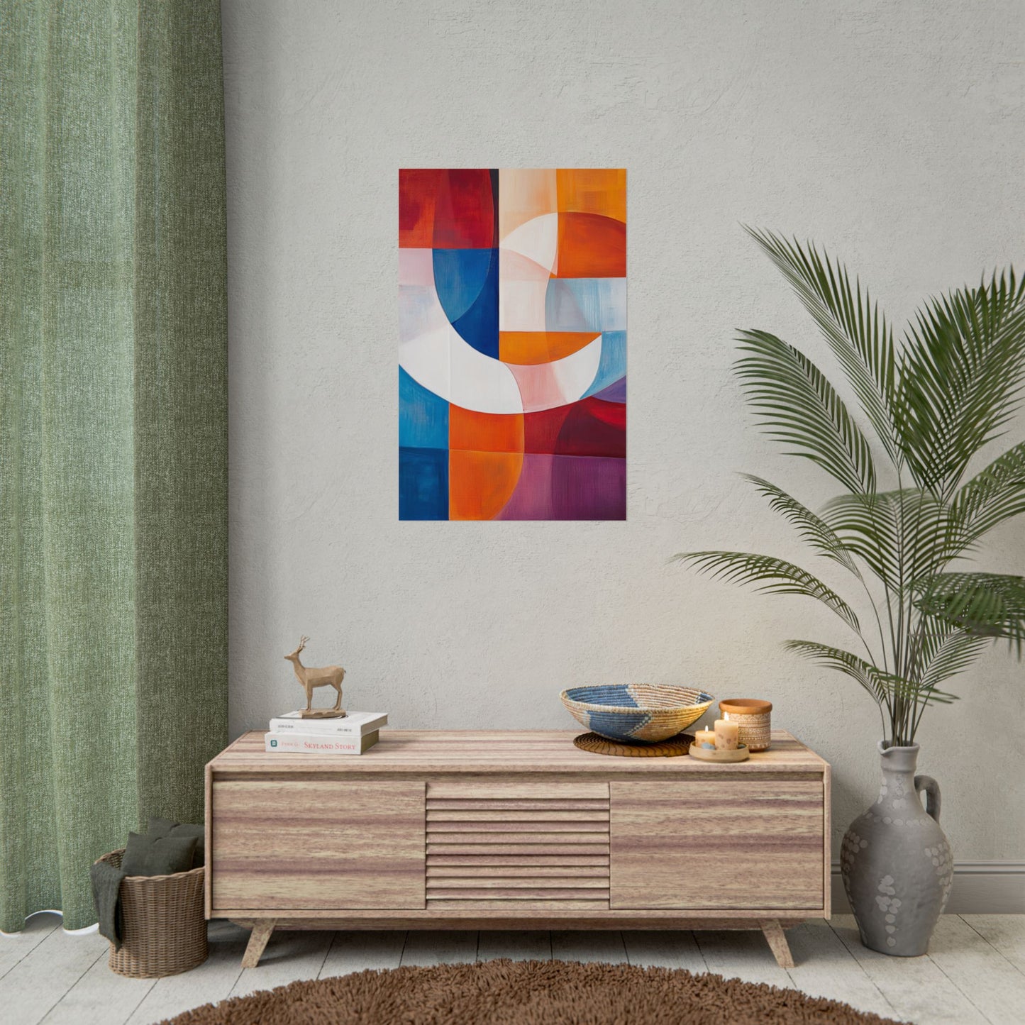 Geometric Harmony - Vibrant Abstract Art Print