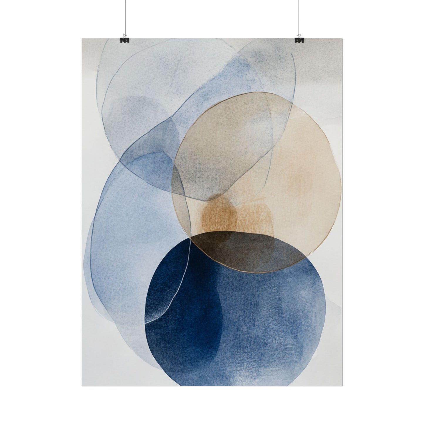 Harmony in Overlap - Abstract Watercolour Circles