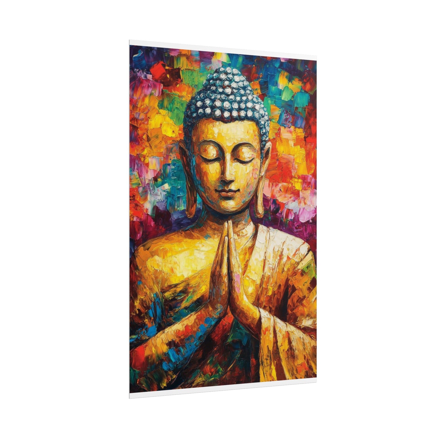 Vibrant Buddha - Abstract Spiritual Art Print