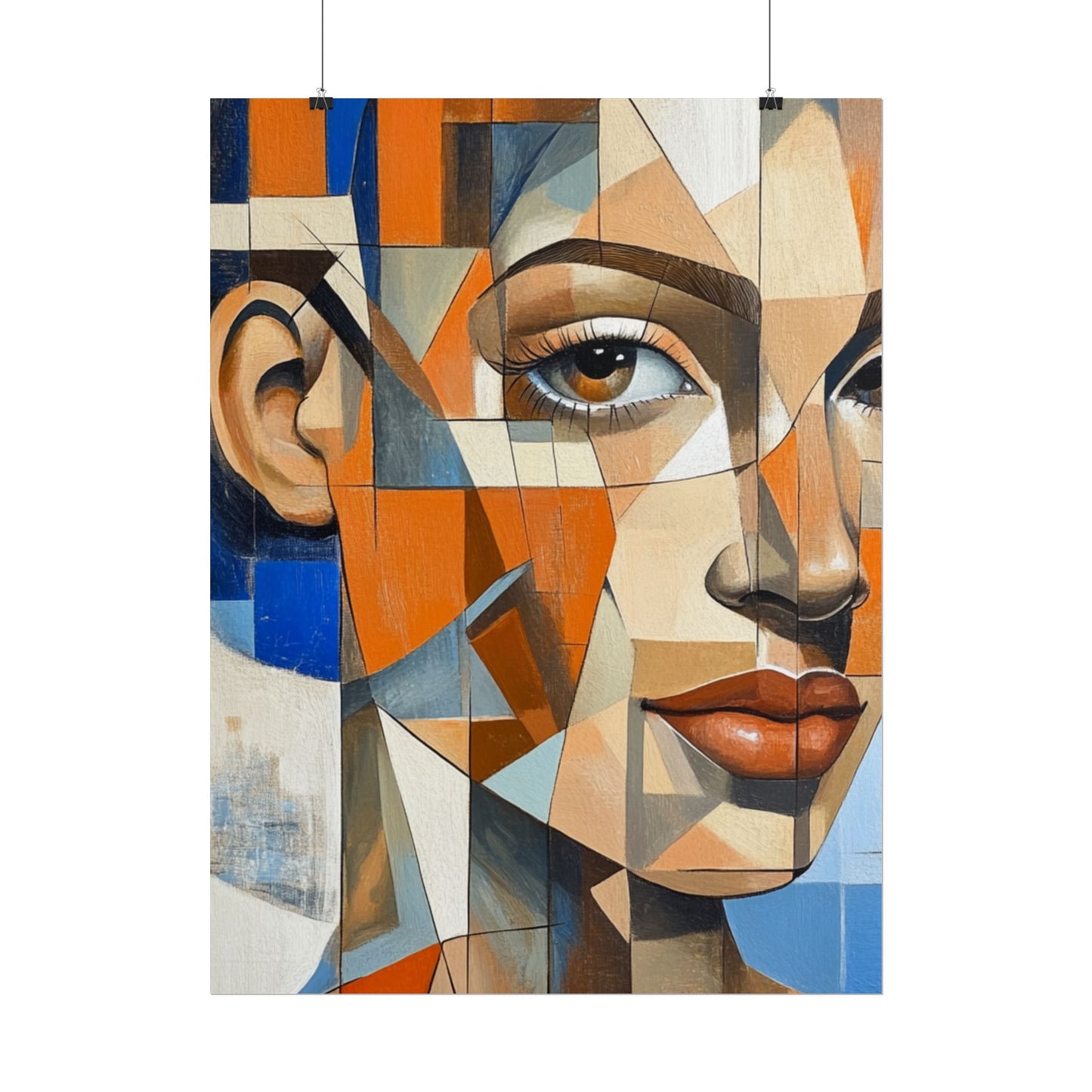 Geometric Harmony - Abstract Portrait Art Print