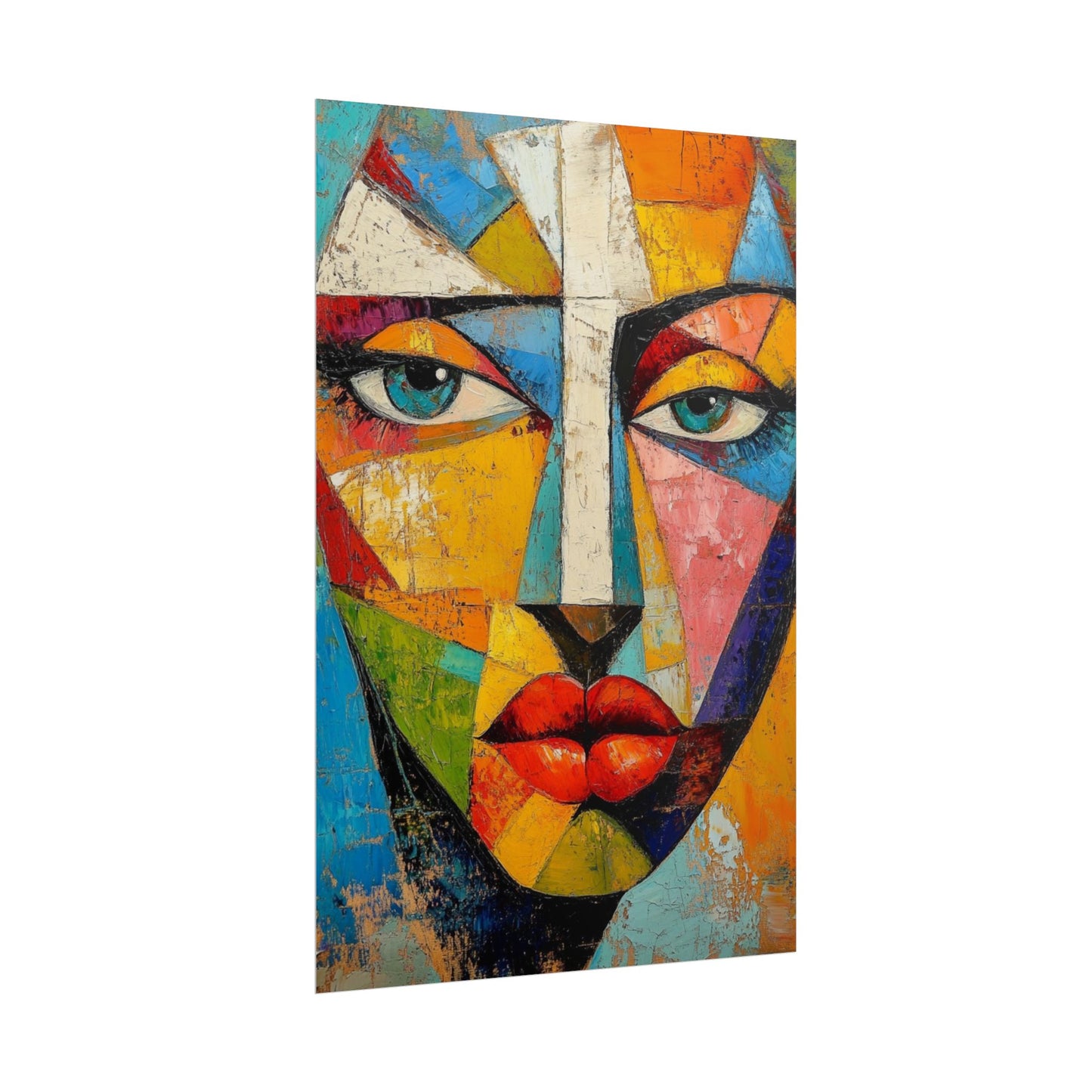 Vibrant Reflections - Abstract Face Art Print