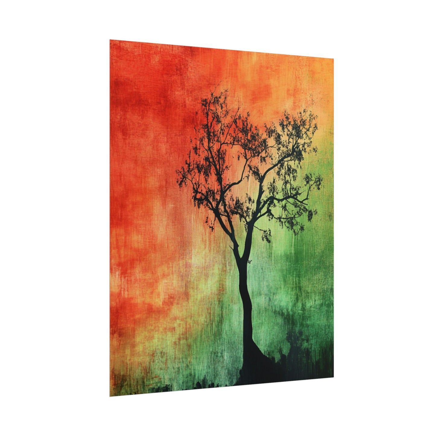 Autumnal Silhouette - Abstract Tree Art Print