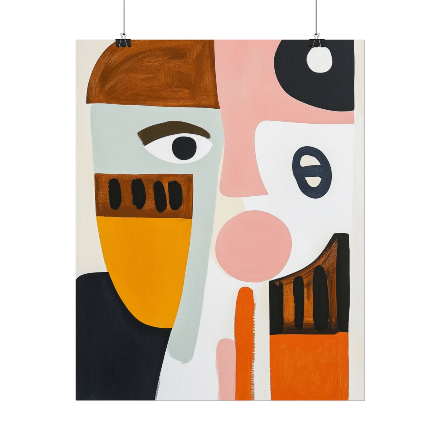 Modern Faces - Geometric Abstract Art Print