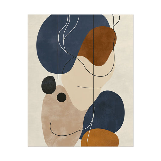 Harmonious Abstractions - Modern Organic Shapes Art Print