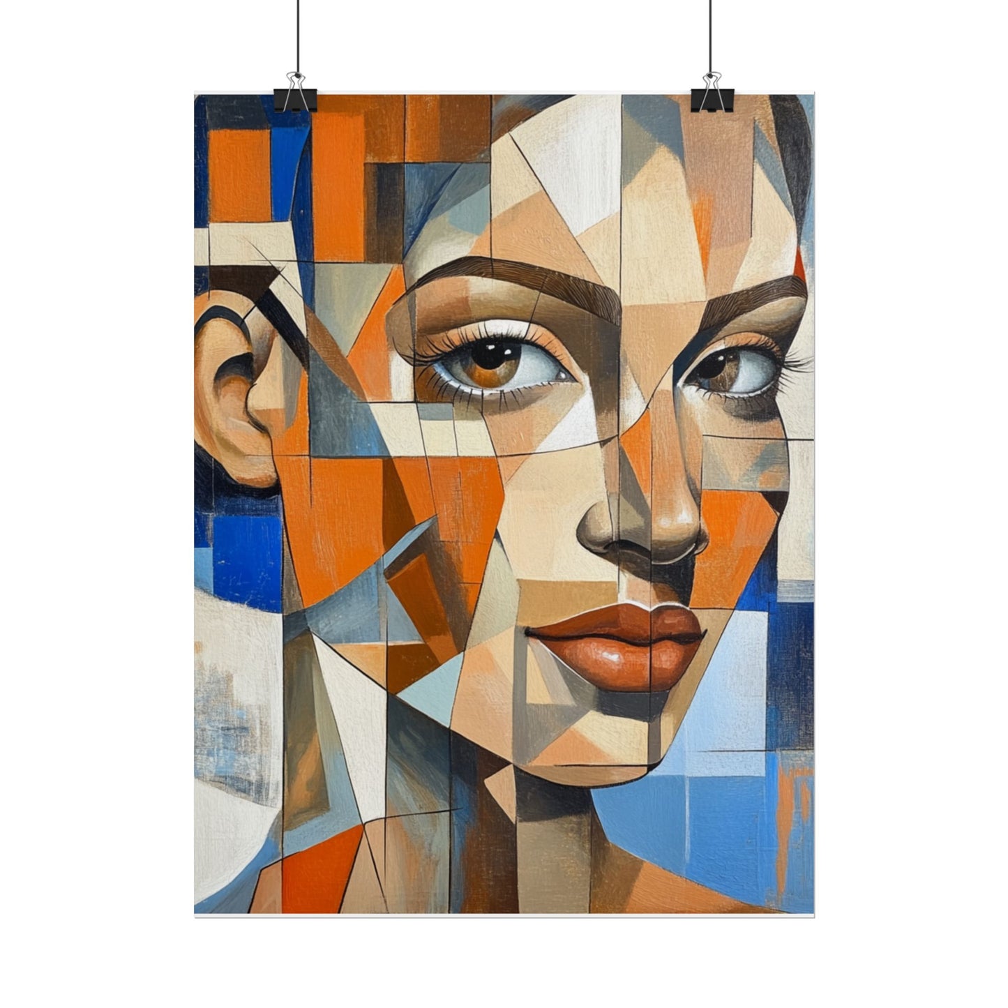 Geometric Harmony - Abstract Portrait Art Print