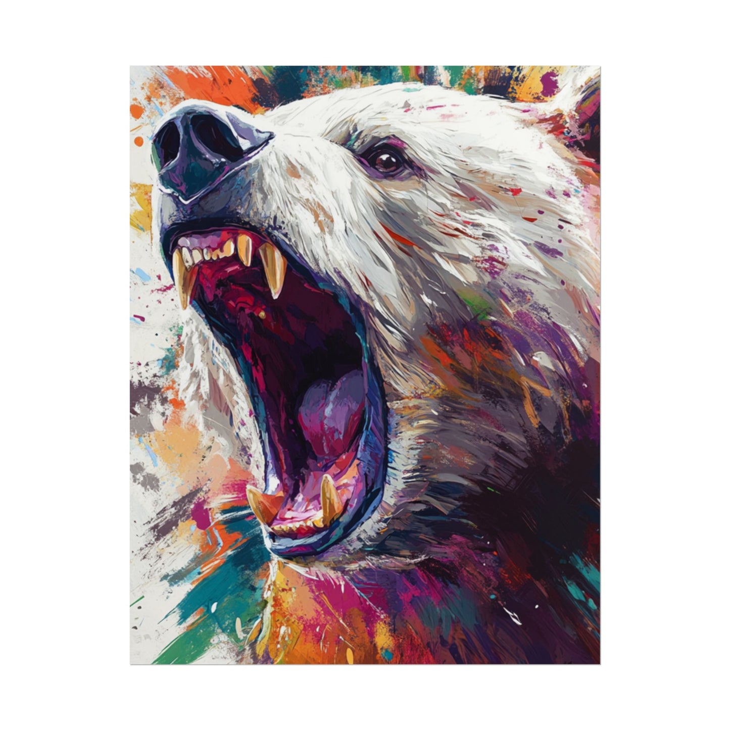 Roar of the Wild - Abstract Bear Art Print