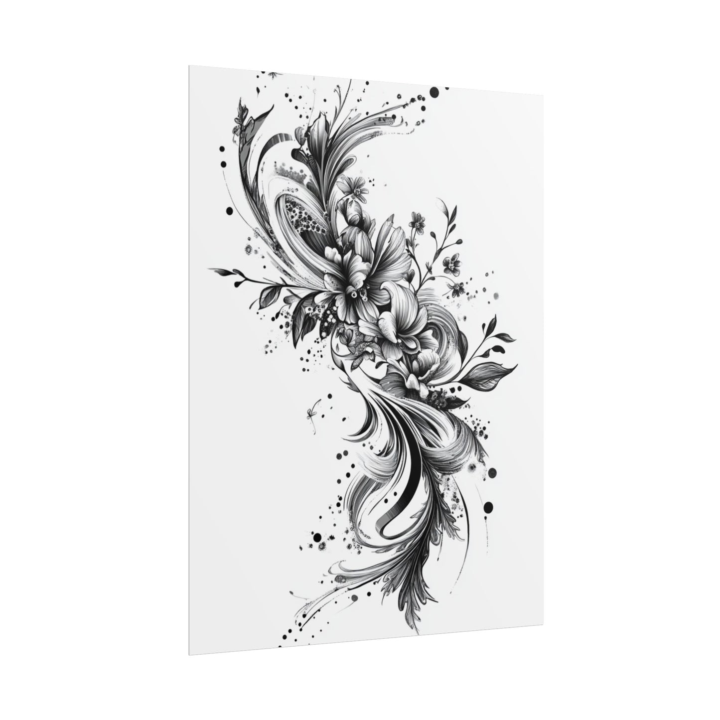 Floral Whirl - Abstract Botanical Art Print