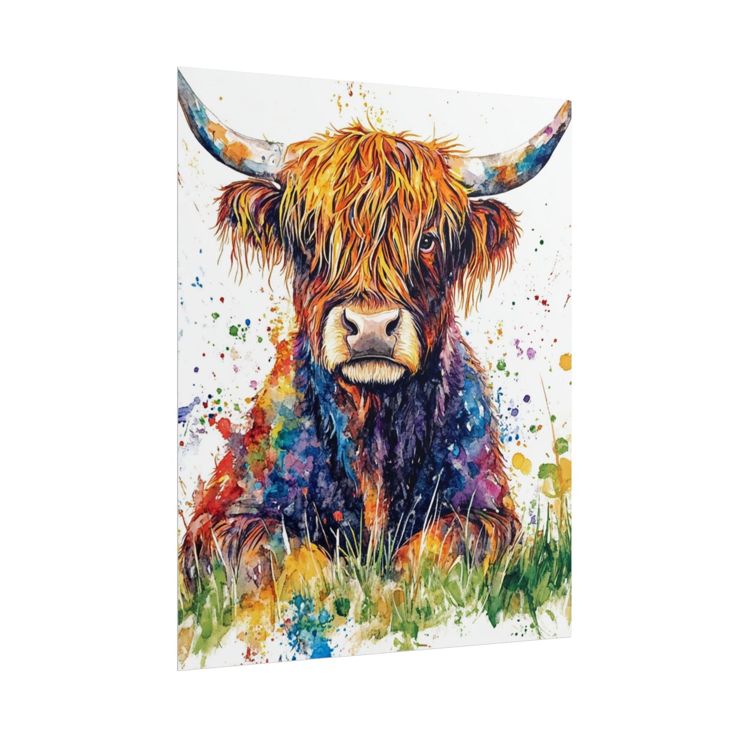 Highland Harmony - Abstract Highland Cow Art Print