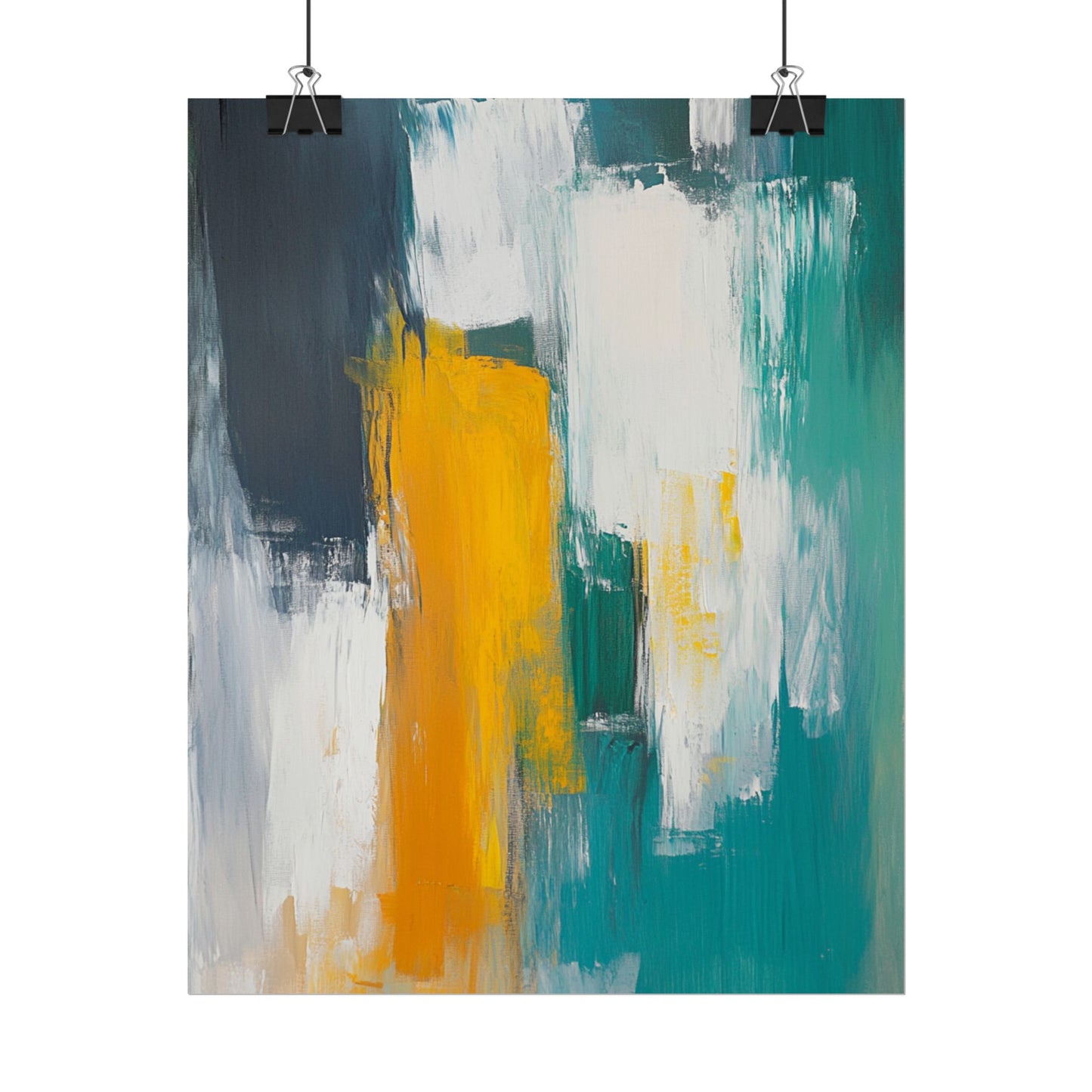 Vibrant Contrasts - Bold Abstract Expressionism Print