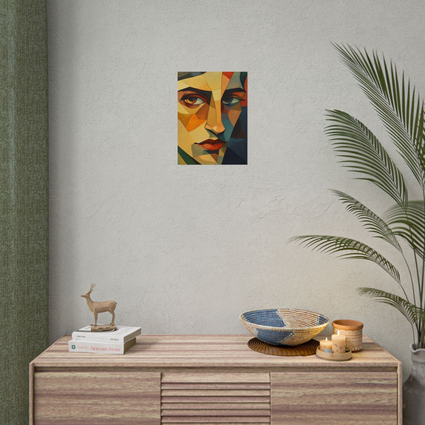 Angular Gaze - Abstract Geometric Portrait Art Print