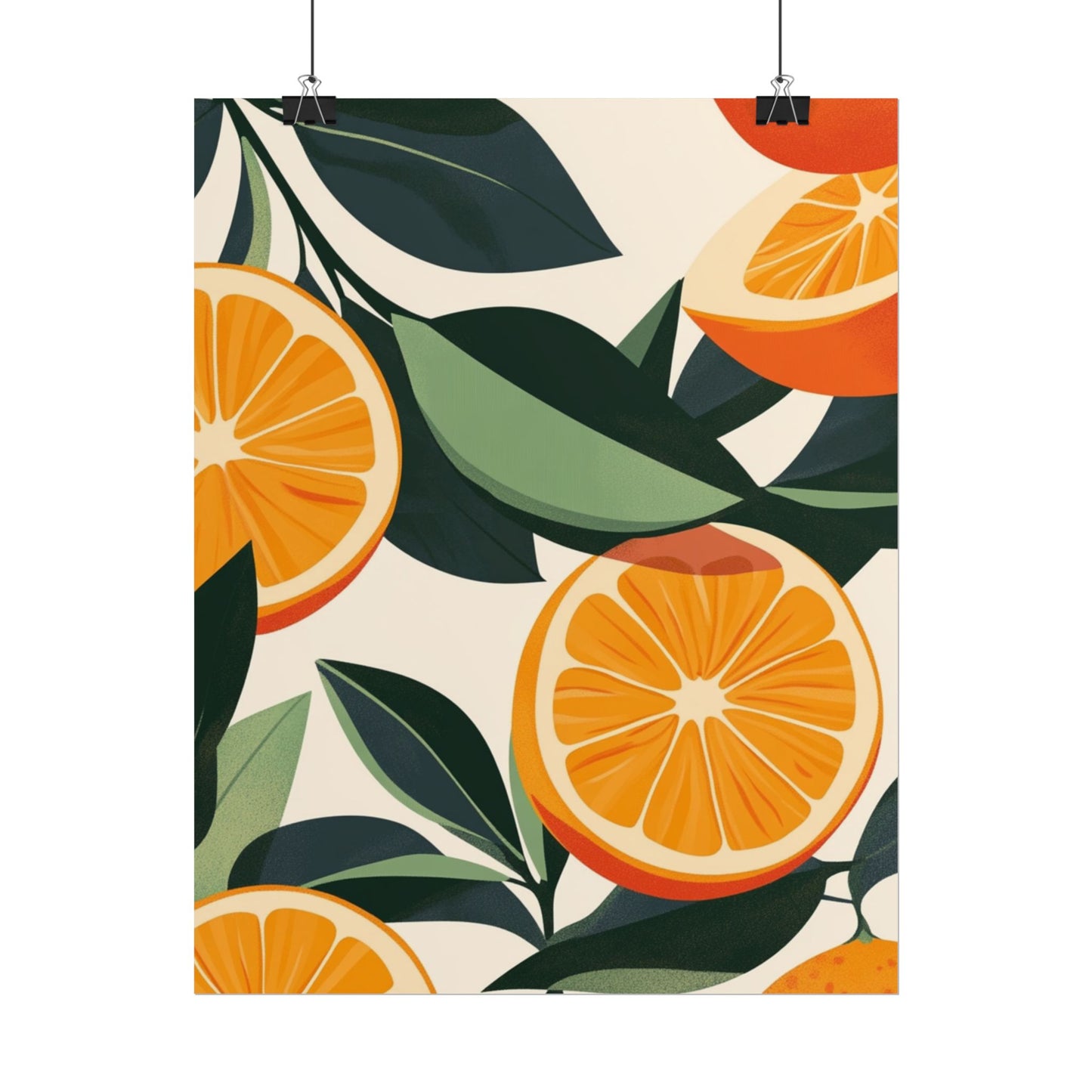 Citrus Fresh - Abstract Orange Art Print