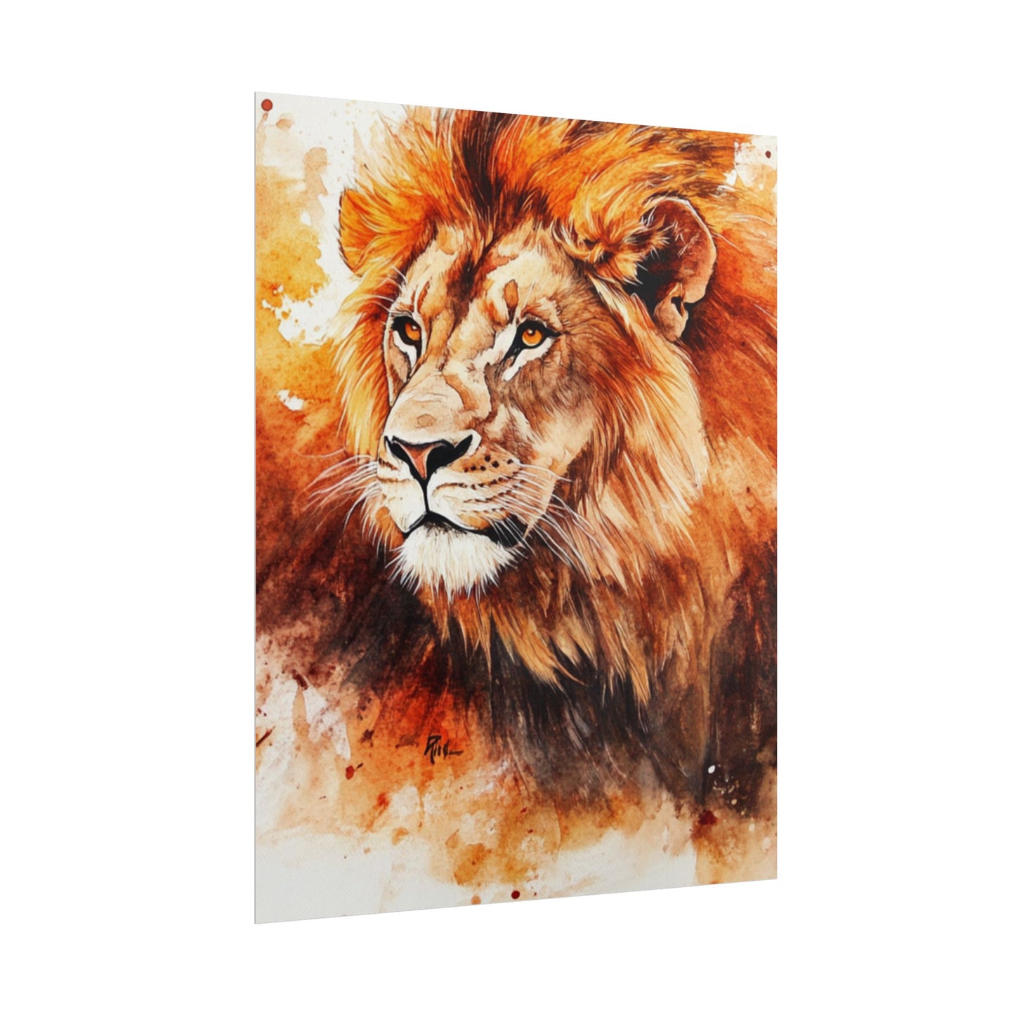 Fierce Elegance - Abstract Lion Art Print