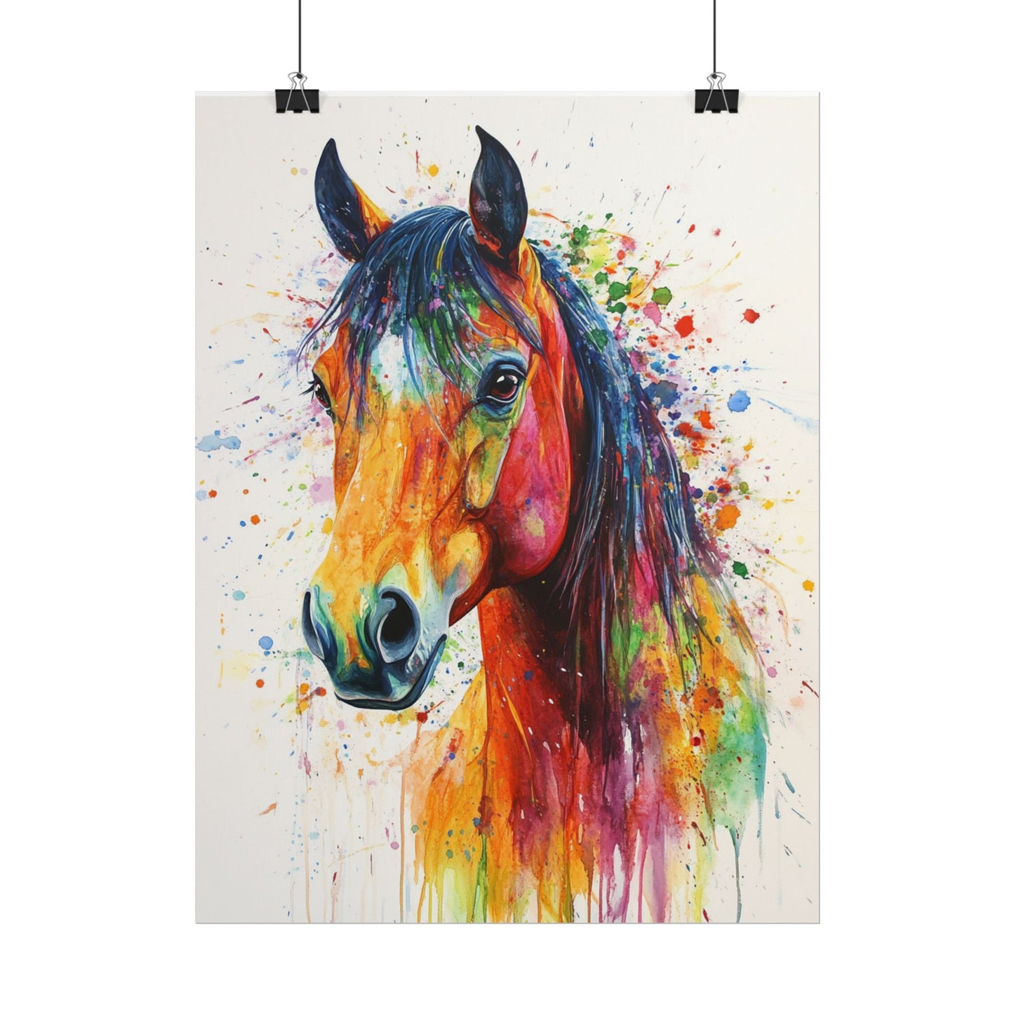 Vibrant Majesty - Abstract Horse Watercolour Art Print