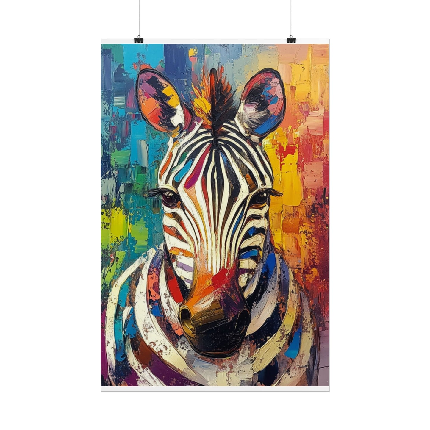 Colourful Zebra - Abstract Wildlife Art Print