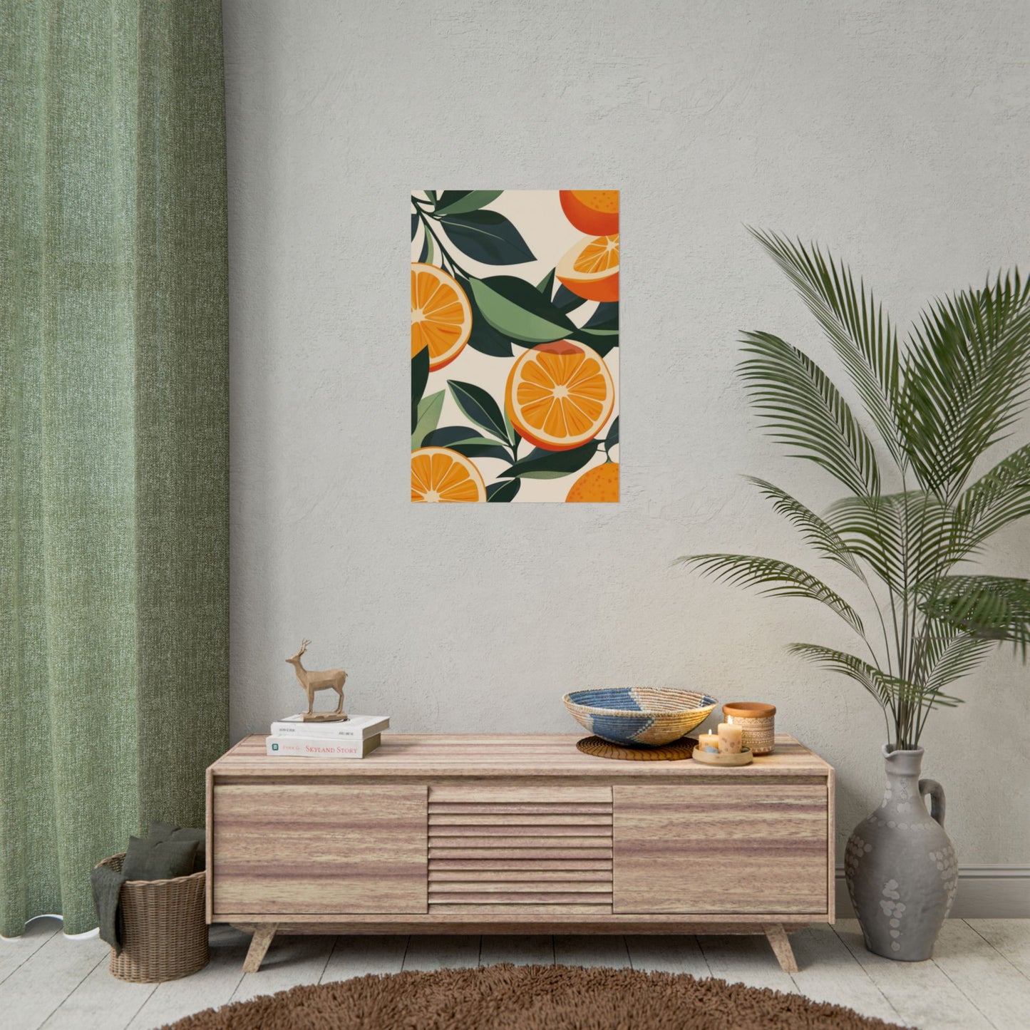 Citrus Fresh - Abstract Orange Art Print