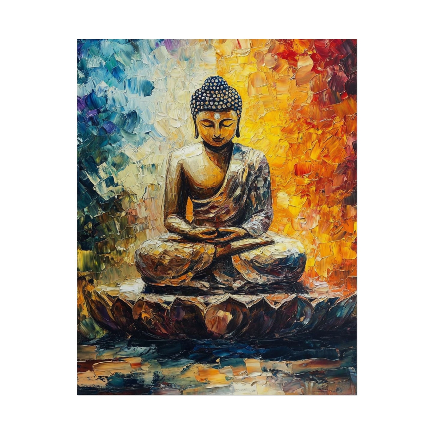 Radiant Buddha - Abstract Meditative Art Print