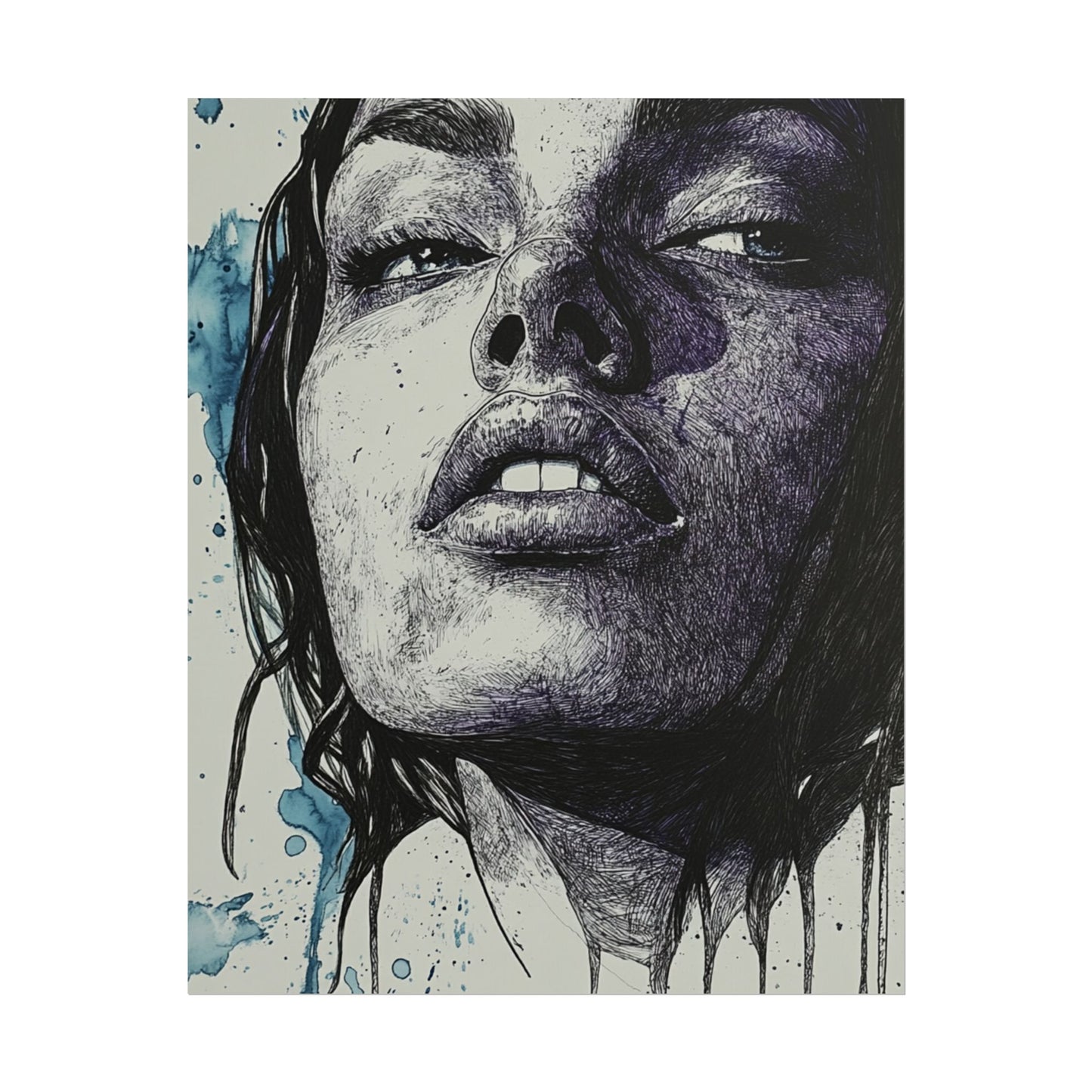 Raw Emotion - Abstract Portrait Print