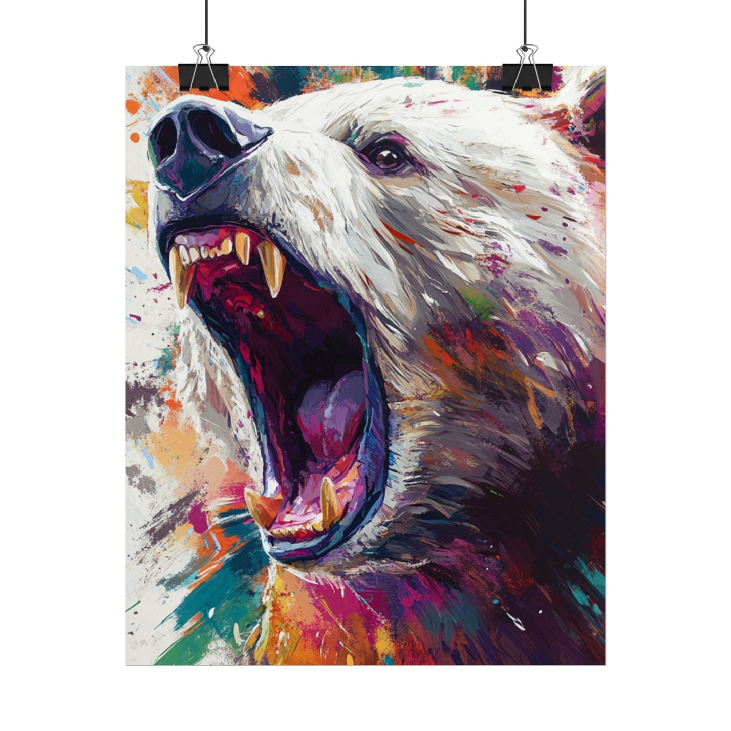 Roar of the Wild - Abstract Bear Art Print