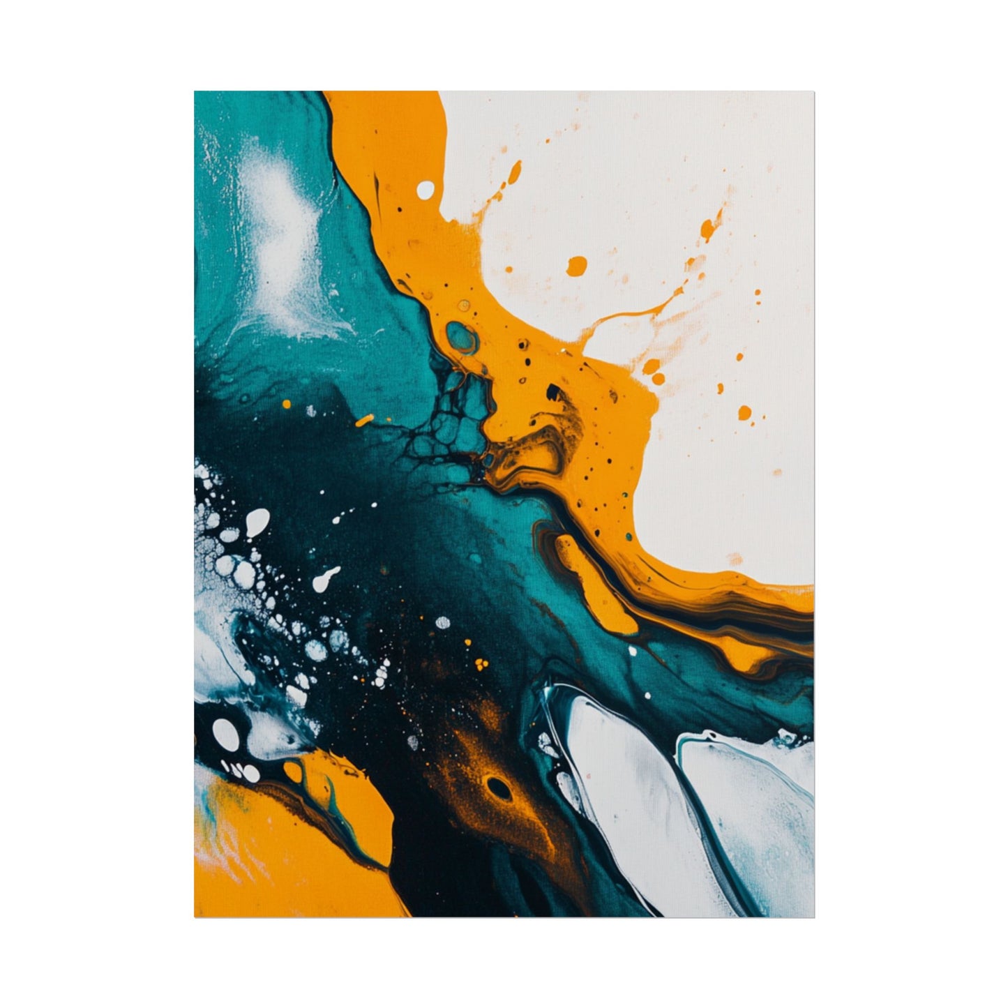 Fluid Harmony - Abstract Colour Flow Art Print