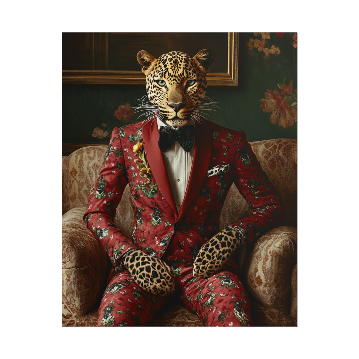 Dapper Leopard - Abstract Portrait of Elegance