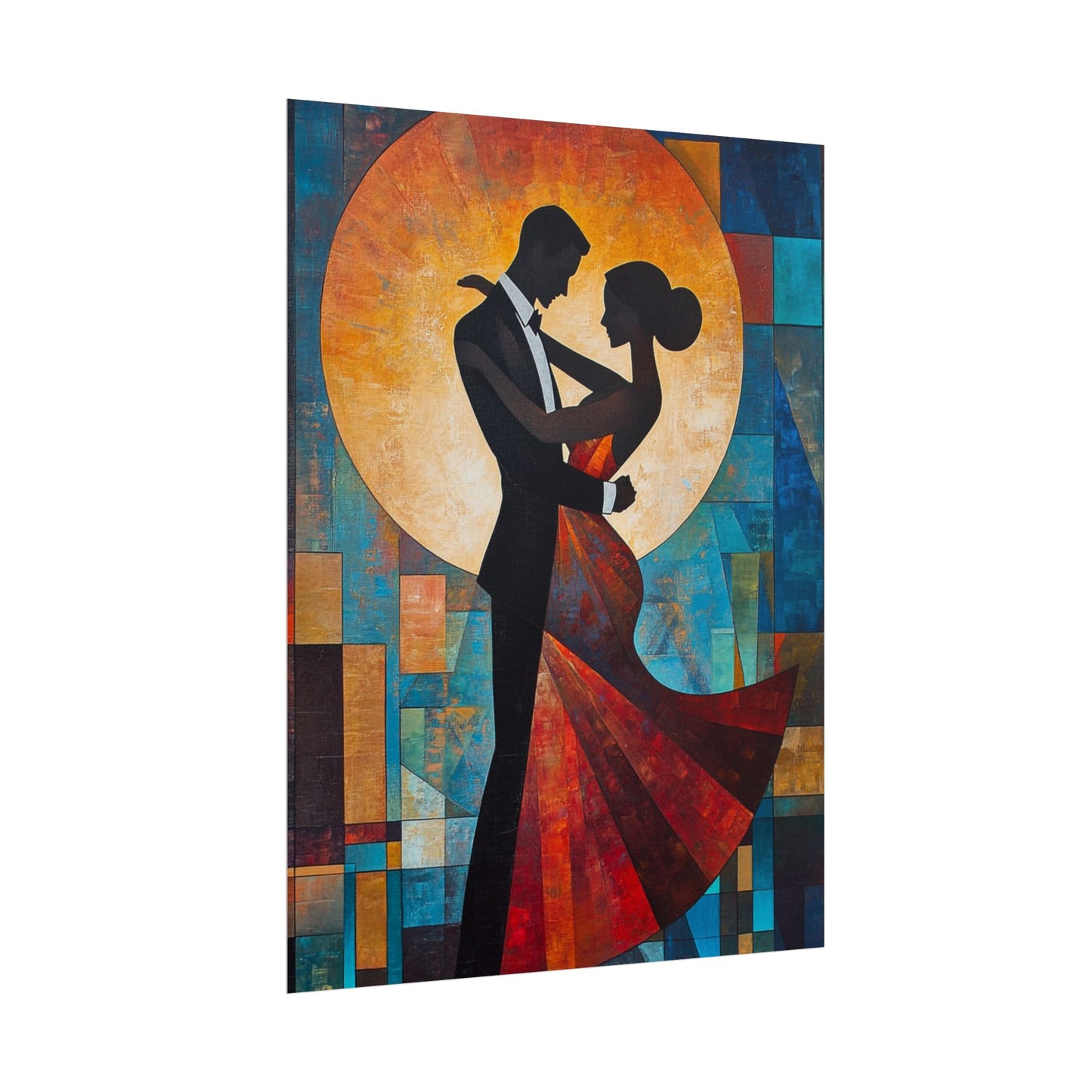 Moonlit Dance - Abstract Silhouette Art Print