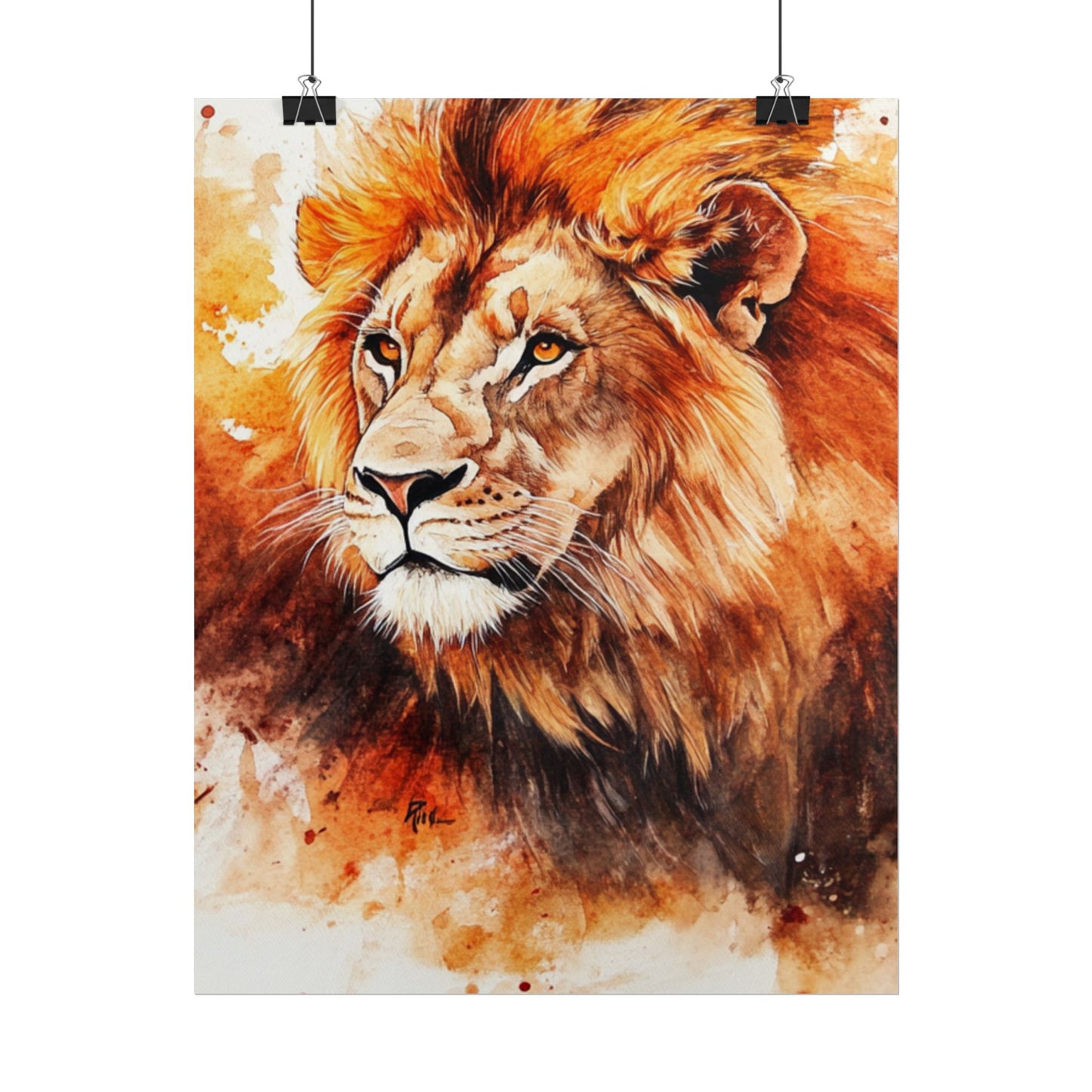 Fierce Elegance - Abstract Lion Art Print