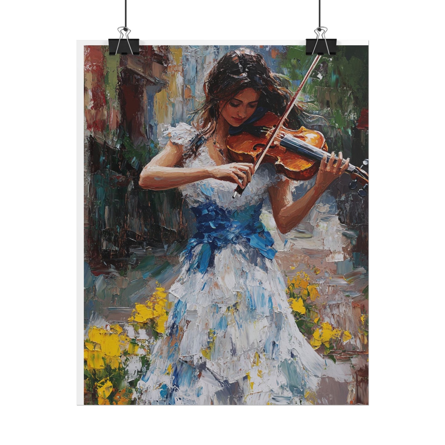 Melody in Motion - Impressionist Violinist Art Print