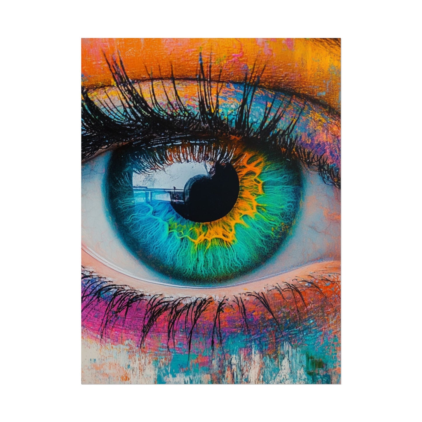 Vivid Gaze - Abstract Eye Art Print