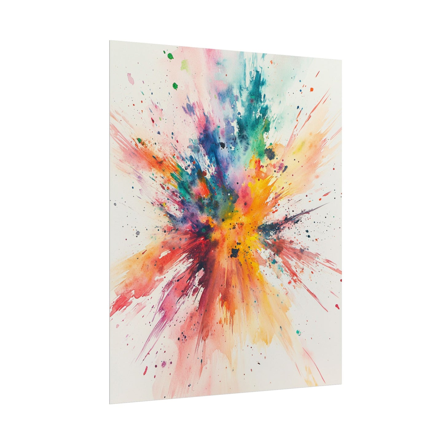 Explosion of Colour - Dynamic Abstract Watercolour Art