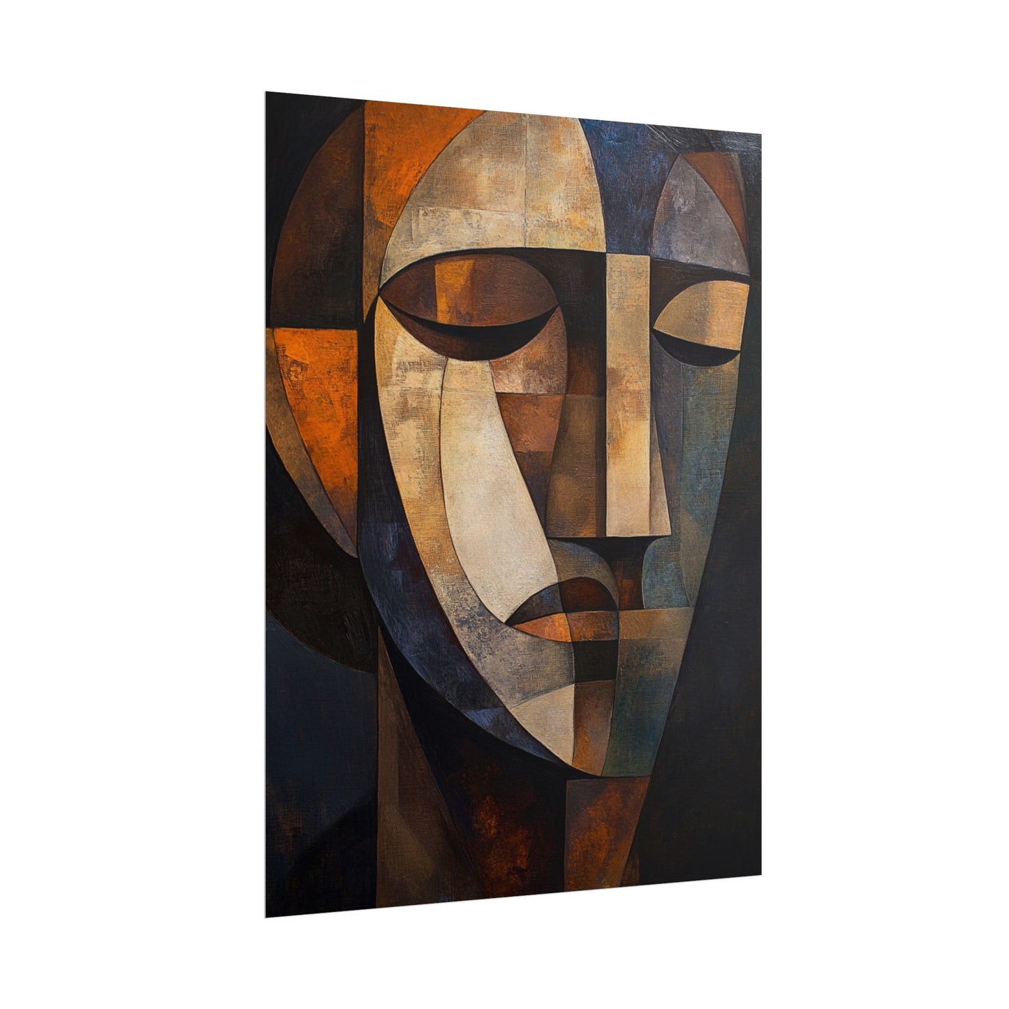 Solitude in Shades - Abstract Contemplative Art Print