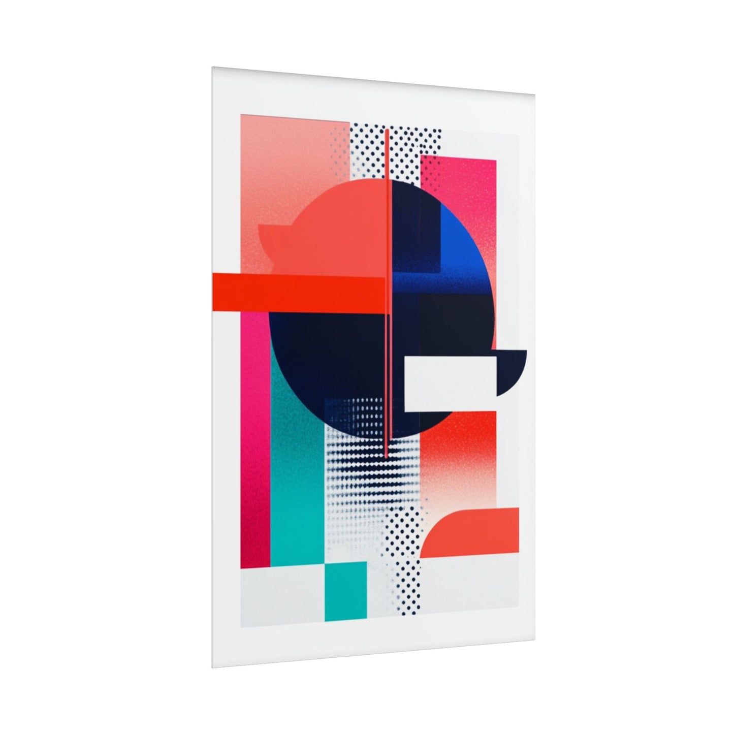 Modern Contrast - Abstract Geometric Art Print