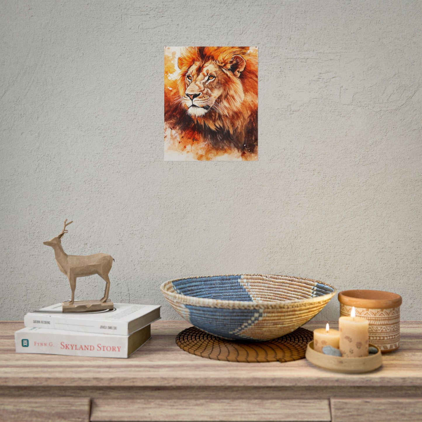 Fierce Elegance - Abstract Lion Art Print