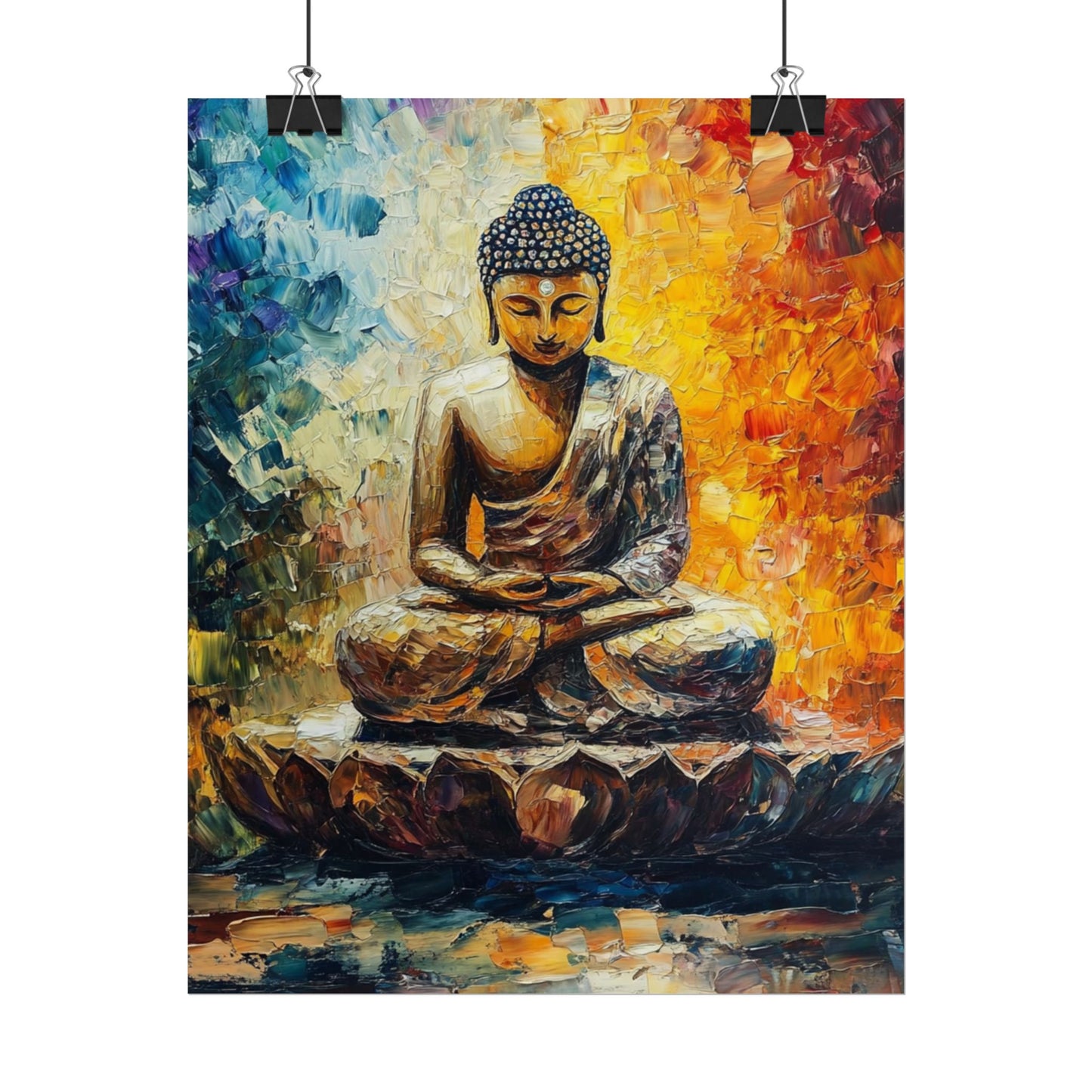 Radiant Buddha - Abstract Meditative Art Print