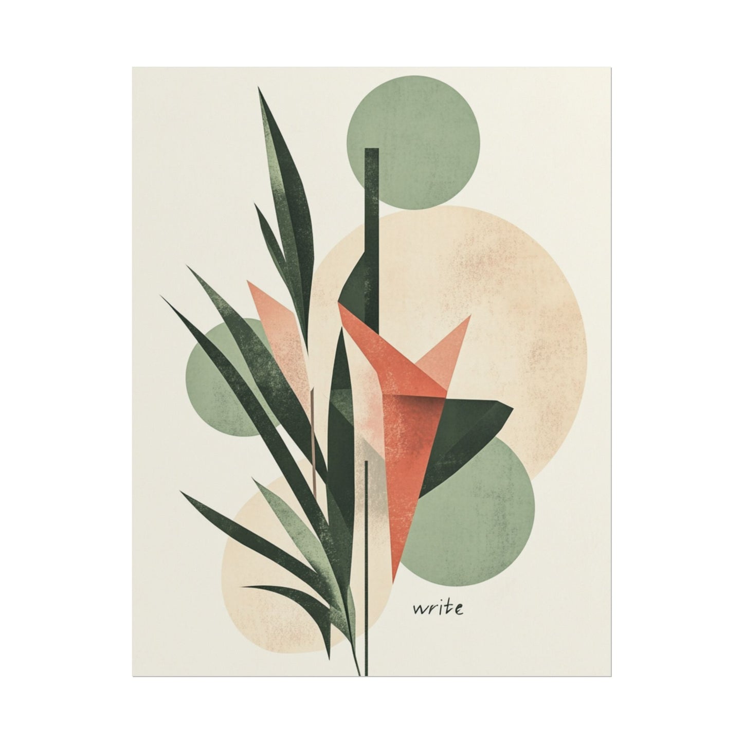 Botanical Balance - Abstract Nature Art Print