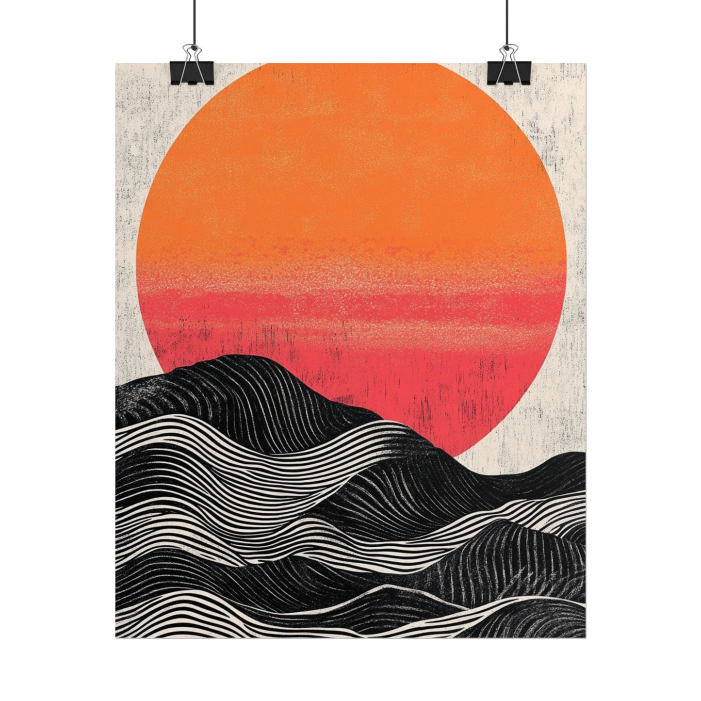 Sunset Serenade - Abstract Geometric Art Print