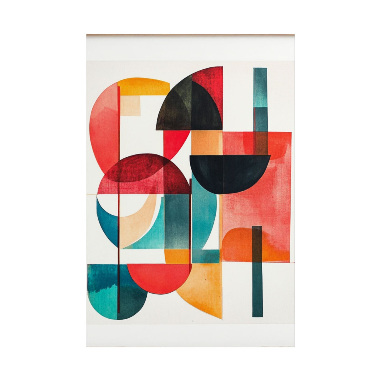 Retro Geometry - Abstract Shapes Art Print