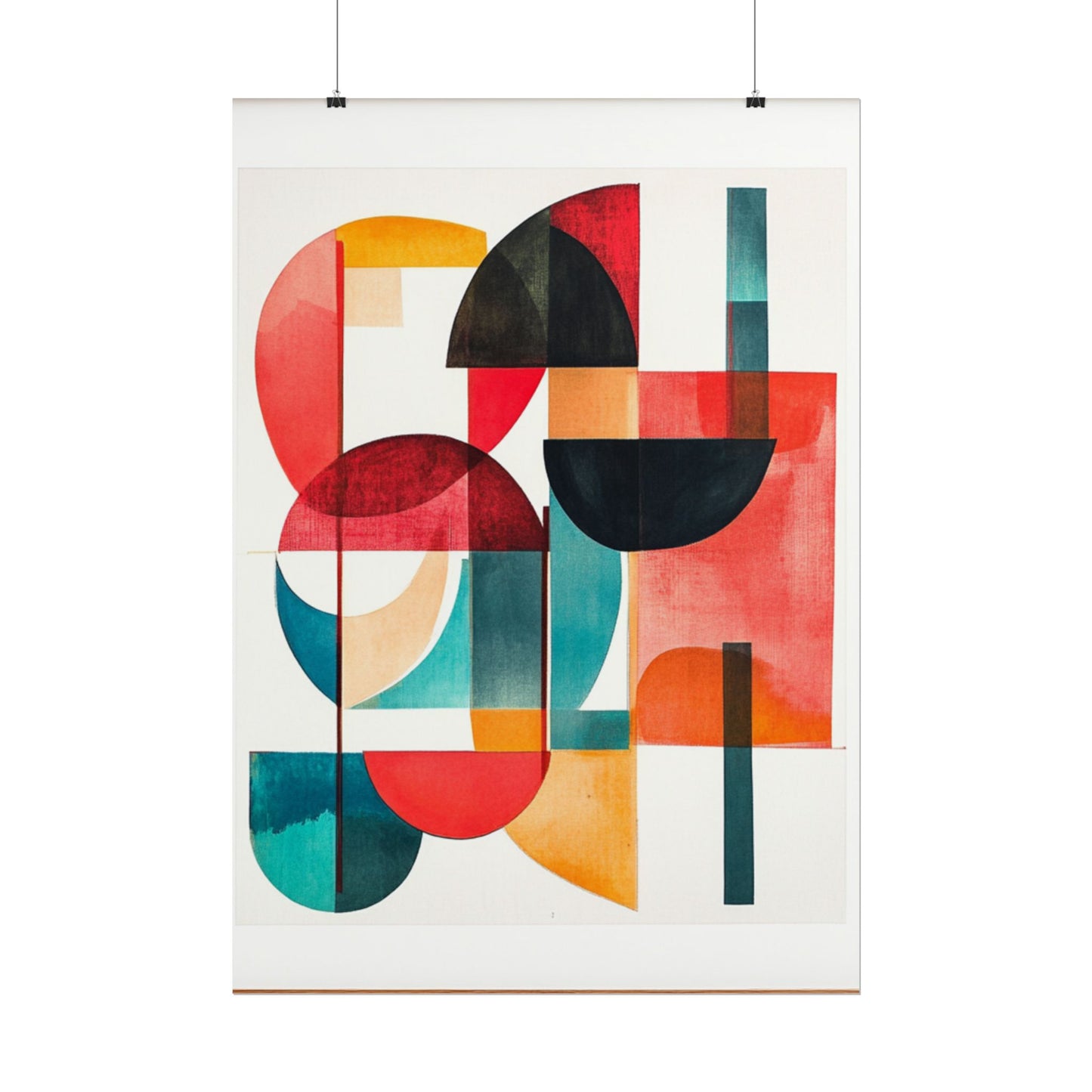 Retro Geometry - Abstract Shapes Art Print